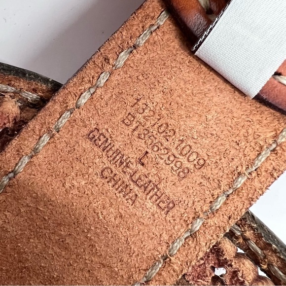 FOSSIL Multi-colored & textured leather belt Y2K - Picture 8 of 8